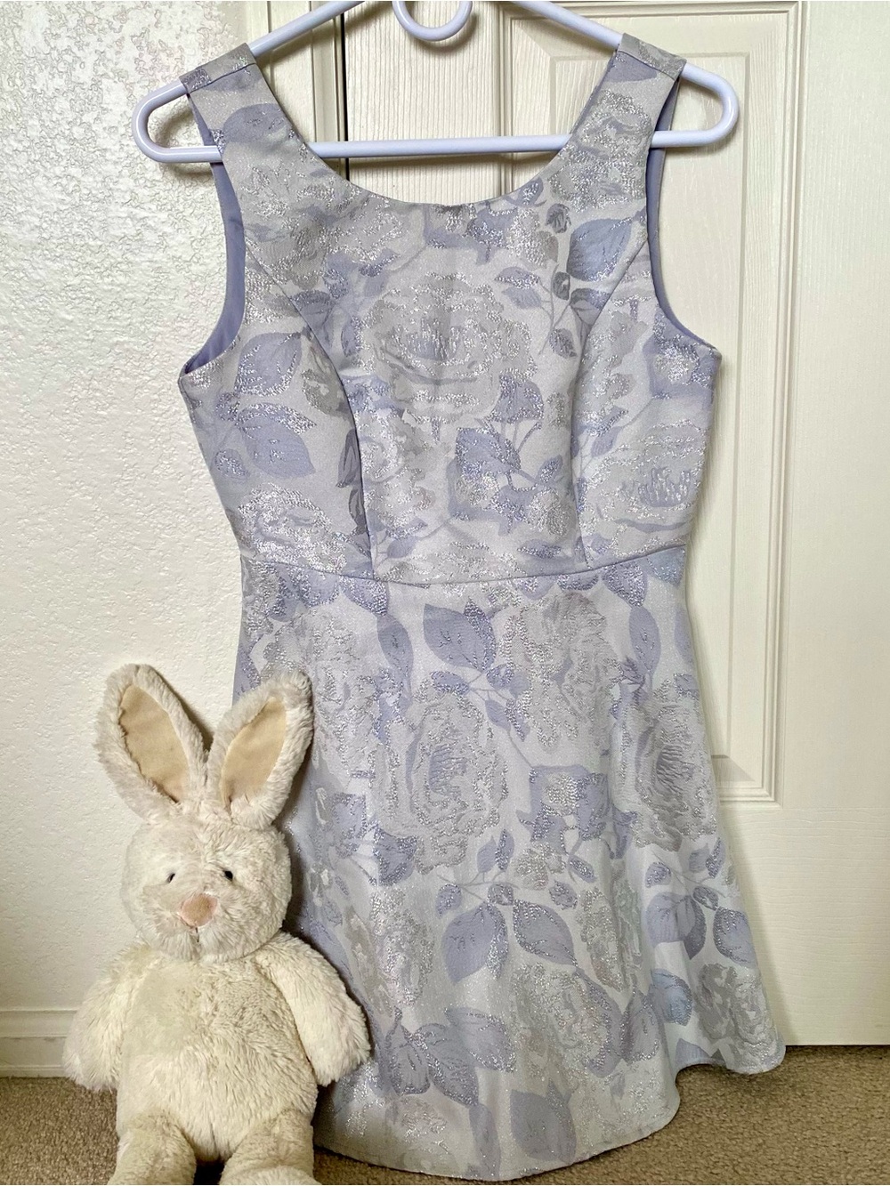 Forever 21 Floral Jacquard Fit-and-Flare Dress